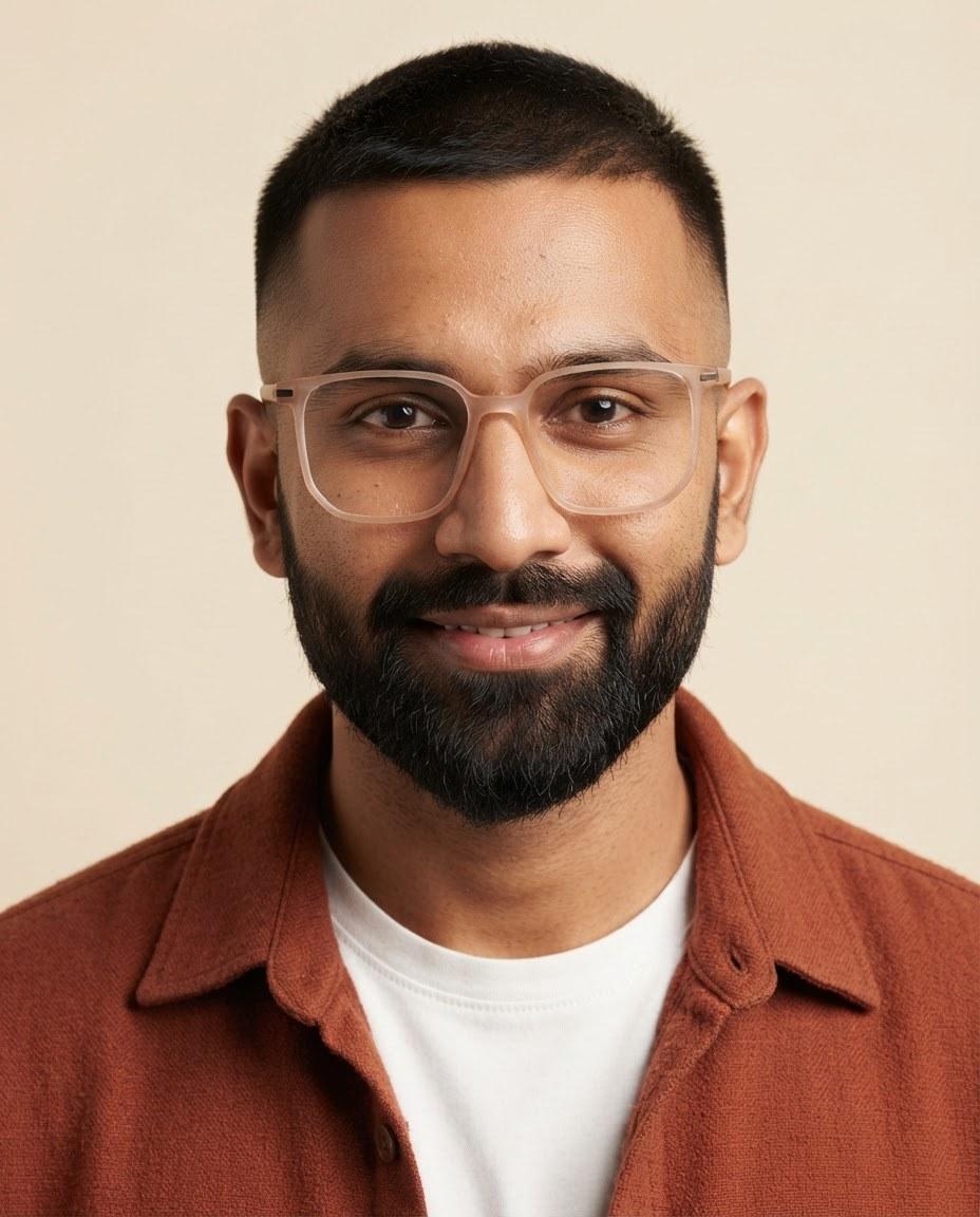 Full Rim Matte Brown Square — view 1