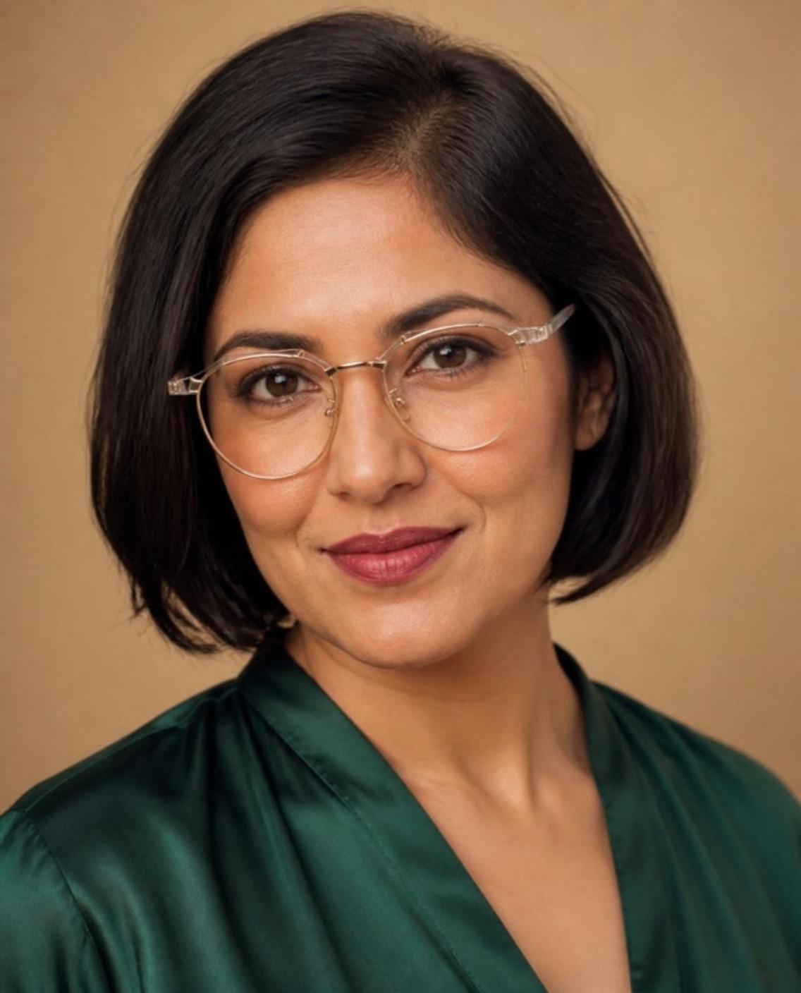 Semi Rim Transparent & Gold Clubmaster - S11015